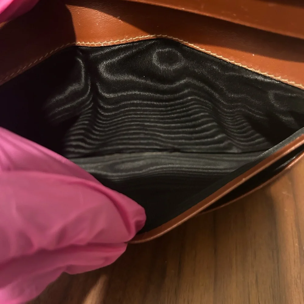 Fendi Brown & Black Pequin Stripe Long Wallet